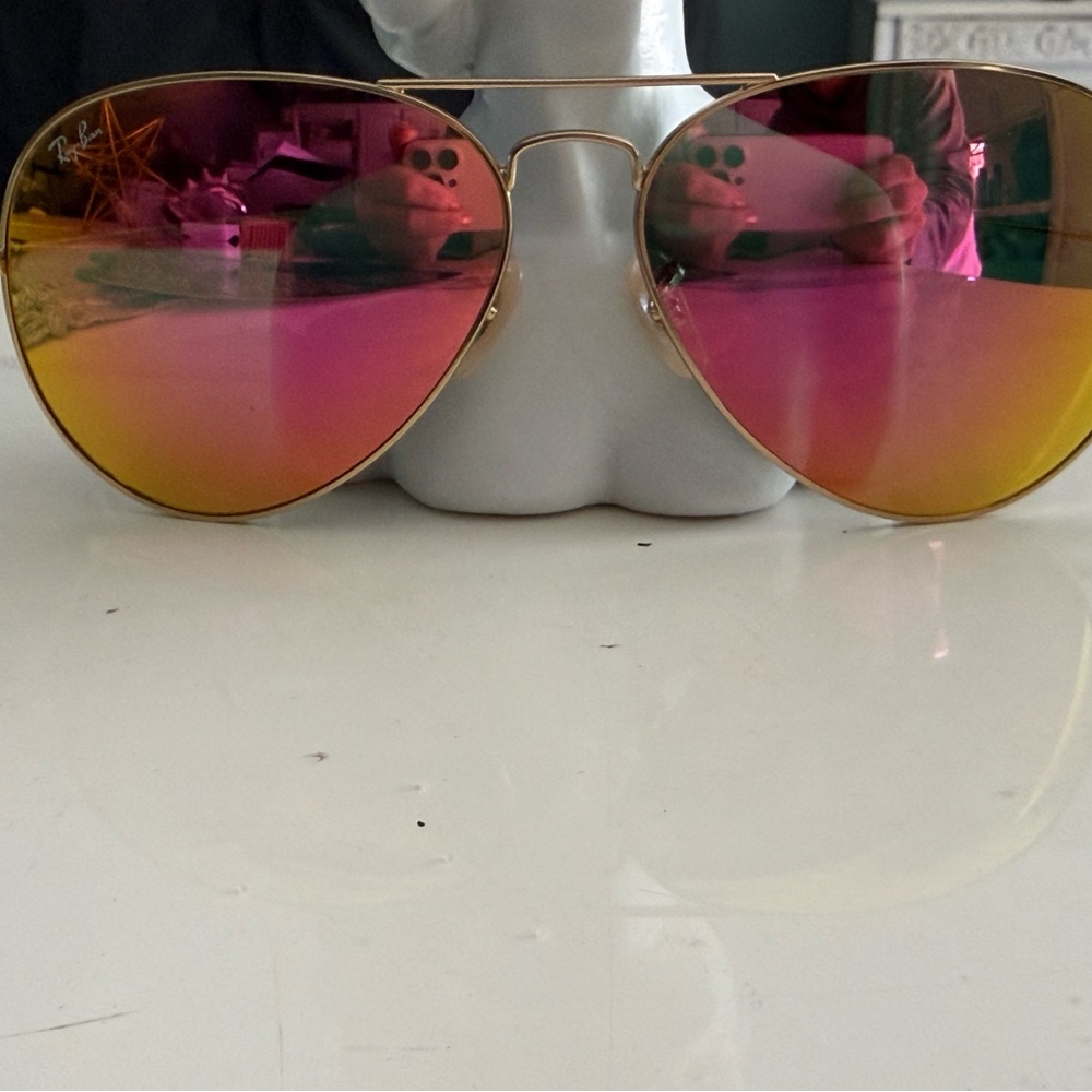 Ray-Ban Women's Sunglasses - Pink and Gold